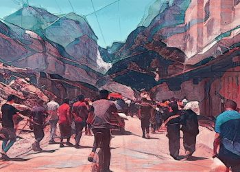 معاناة النزوح: رحلة البقاء في غزة