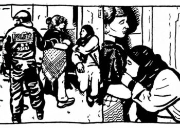Scene from a solidarity protest: A short comic