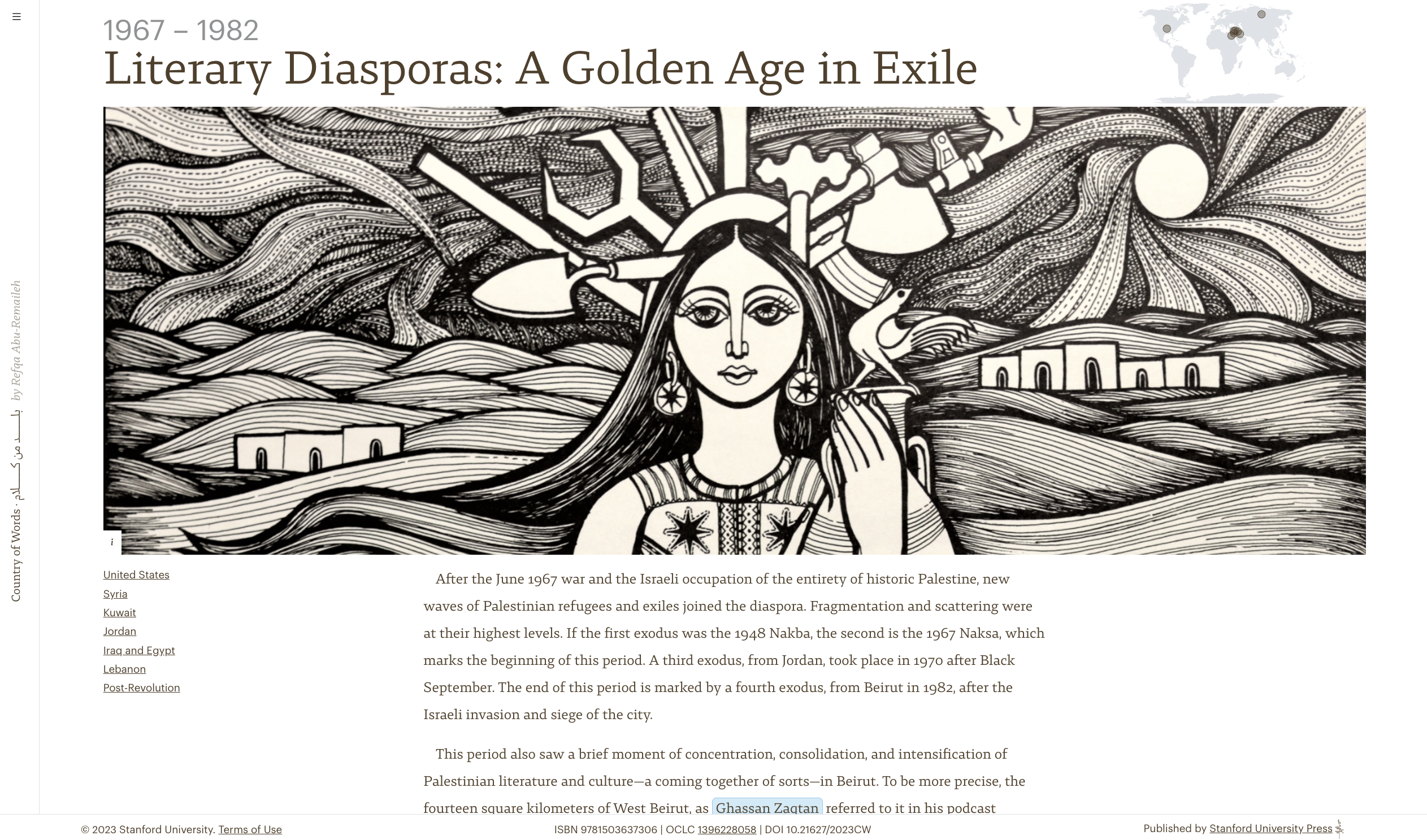 A Country of Words: Mapping Memory, Resistance, and Exile in Palestinian Literary History
