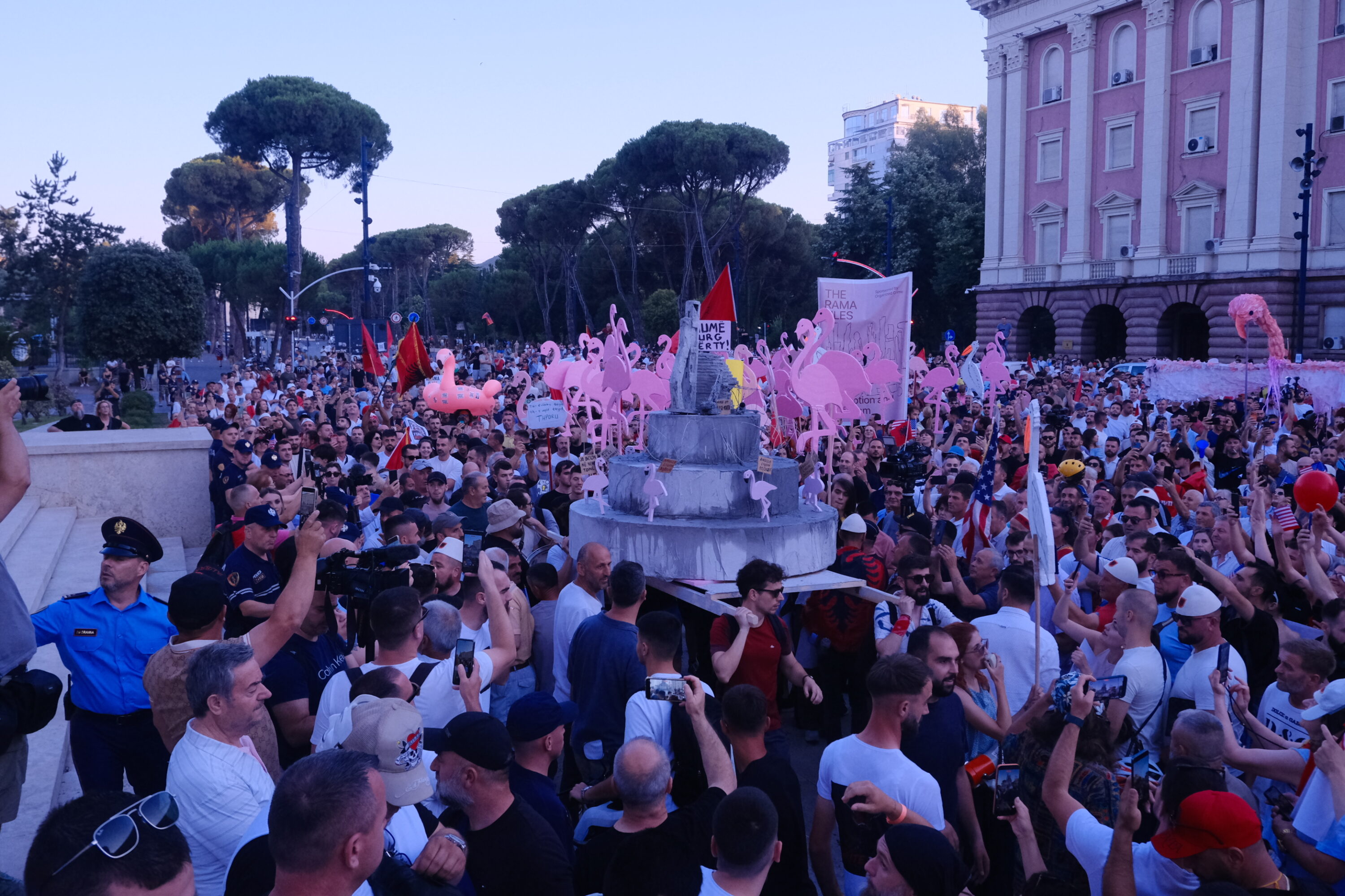 Albania, protest, Edi Rama, Flamingo Revolution